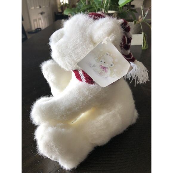 Russ Peppermint Teddy Bear Beanbag Plush Stuffed Animal‎ Daisy Chain Press White - Picture 2 of 8